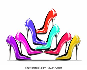 camille joy estrella add pile of high heels photo