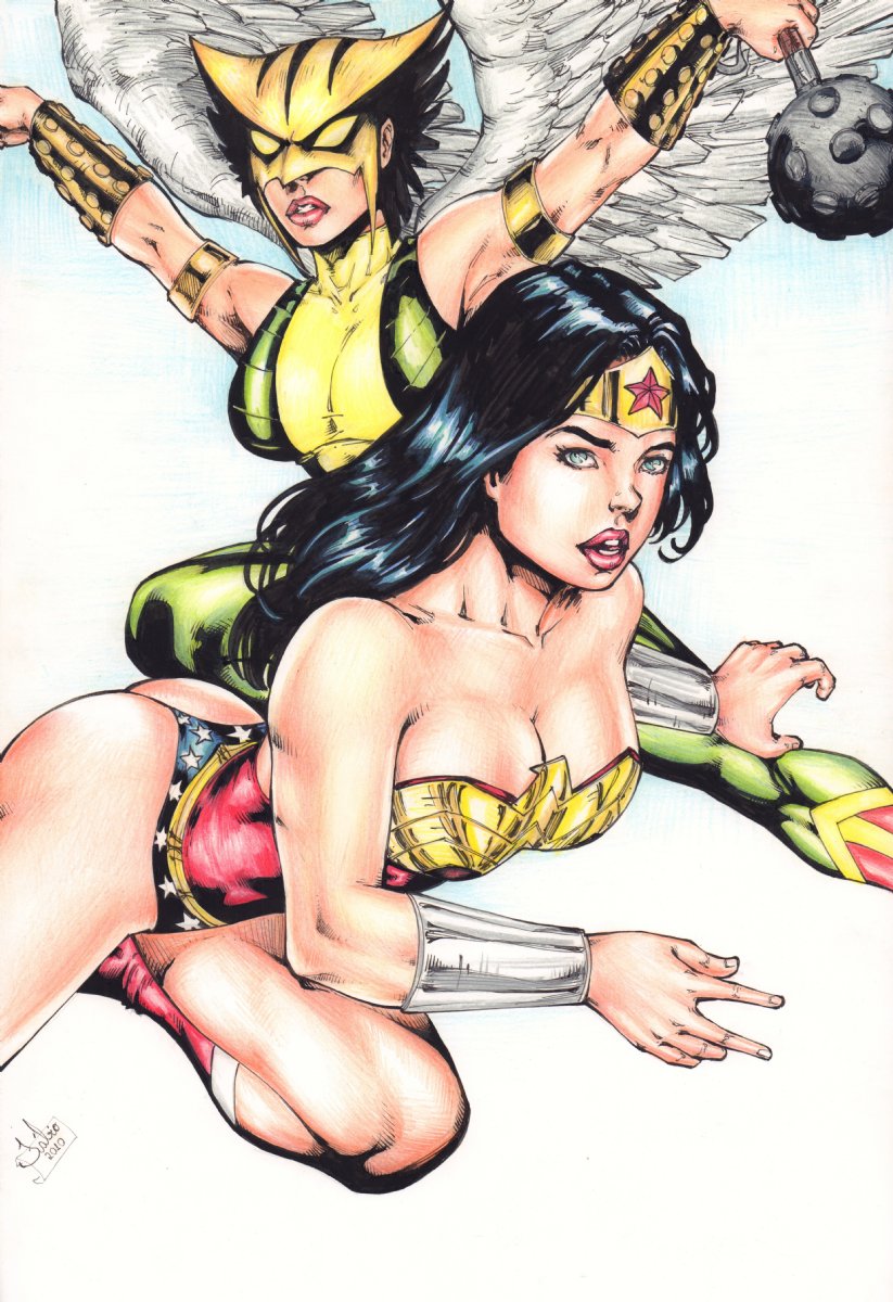 carrie canaday recommends wonder woman x hawkgirl pic