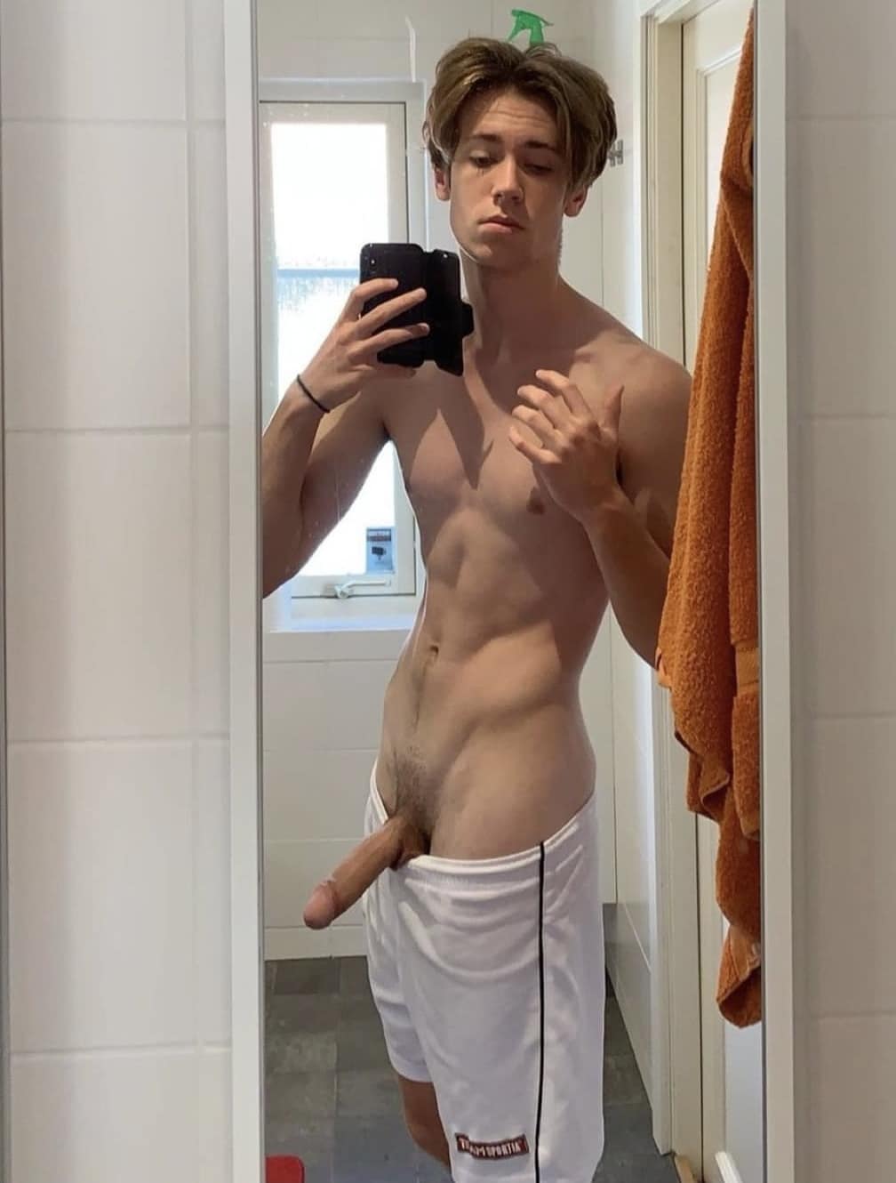 christian sander recommends cock hanging out shorts pic