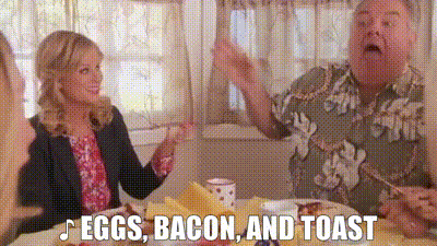 carolyn lau add give me all the bacon and eggs you have gif photo