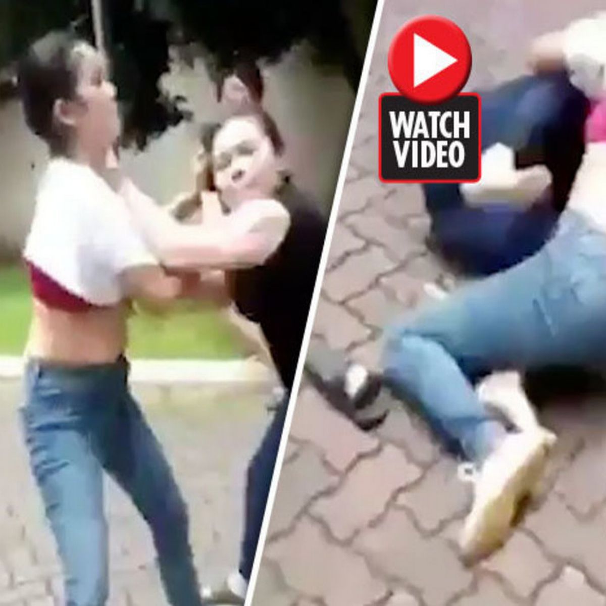 girls lose clothes fighting