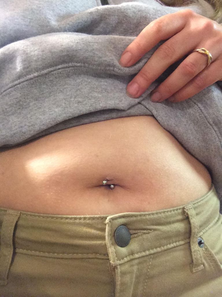 deji akanbi recommends belly button piercing chubby stomach pic