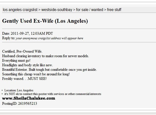 chad hedgecock recommends Craigslist W4m Los Angeles