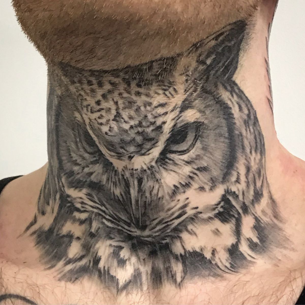 candi palmer recommends owl throat tattoo pic