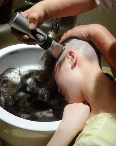 hair washing forward manner