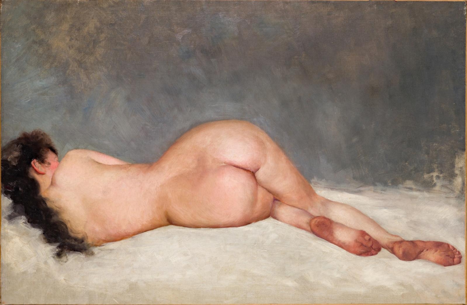 annette hoyt add nude woman lying on back photo