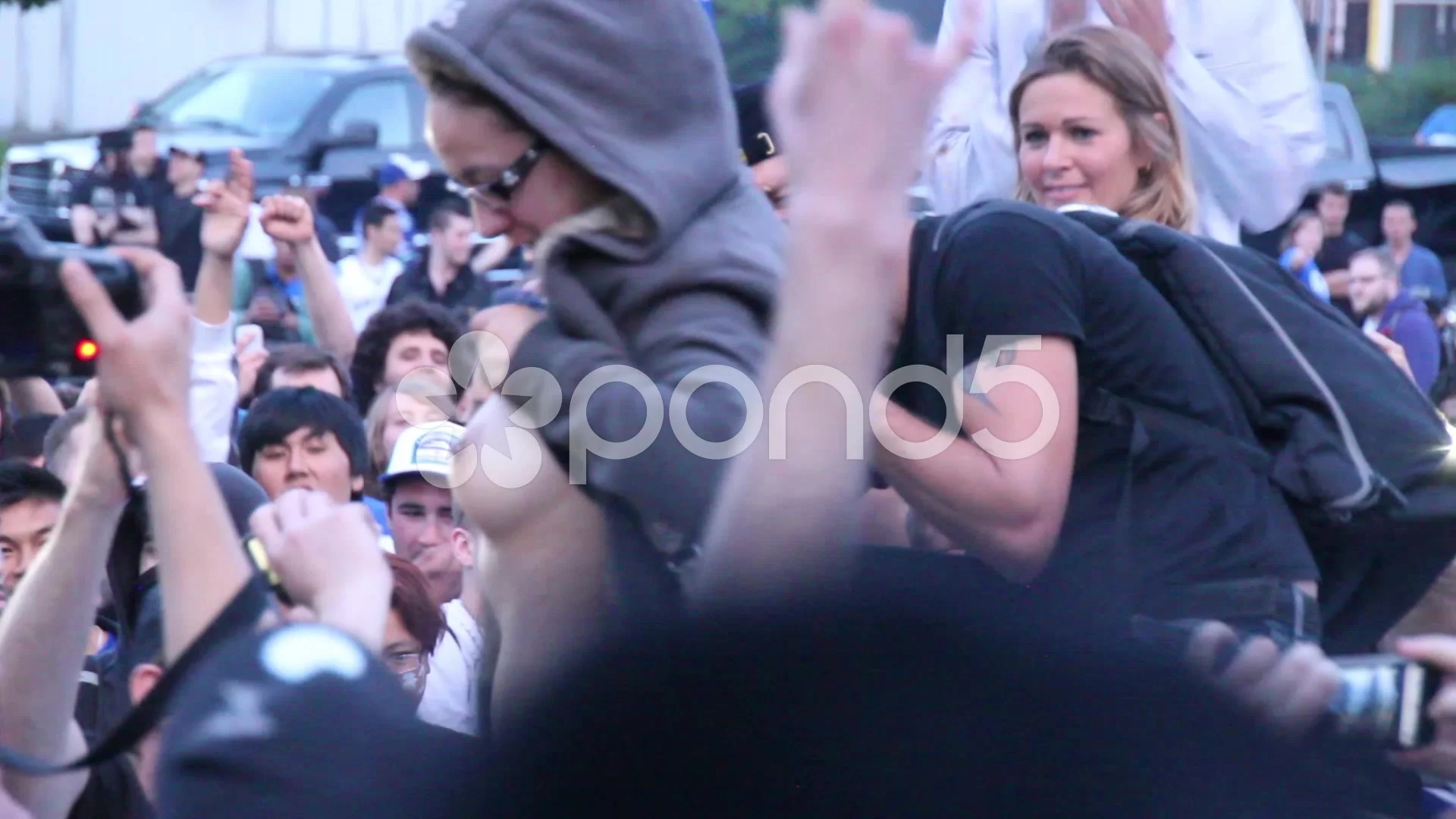 clint massey share flashing in crowd photos