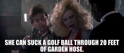charles walker add suck a golf ball through a garden hose photo