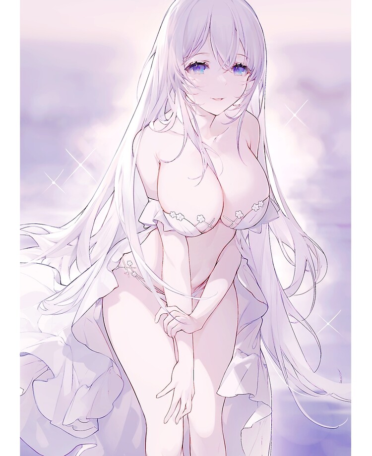 white hair anime girl hentai