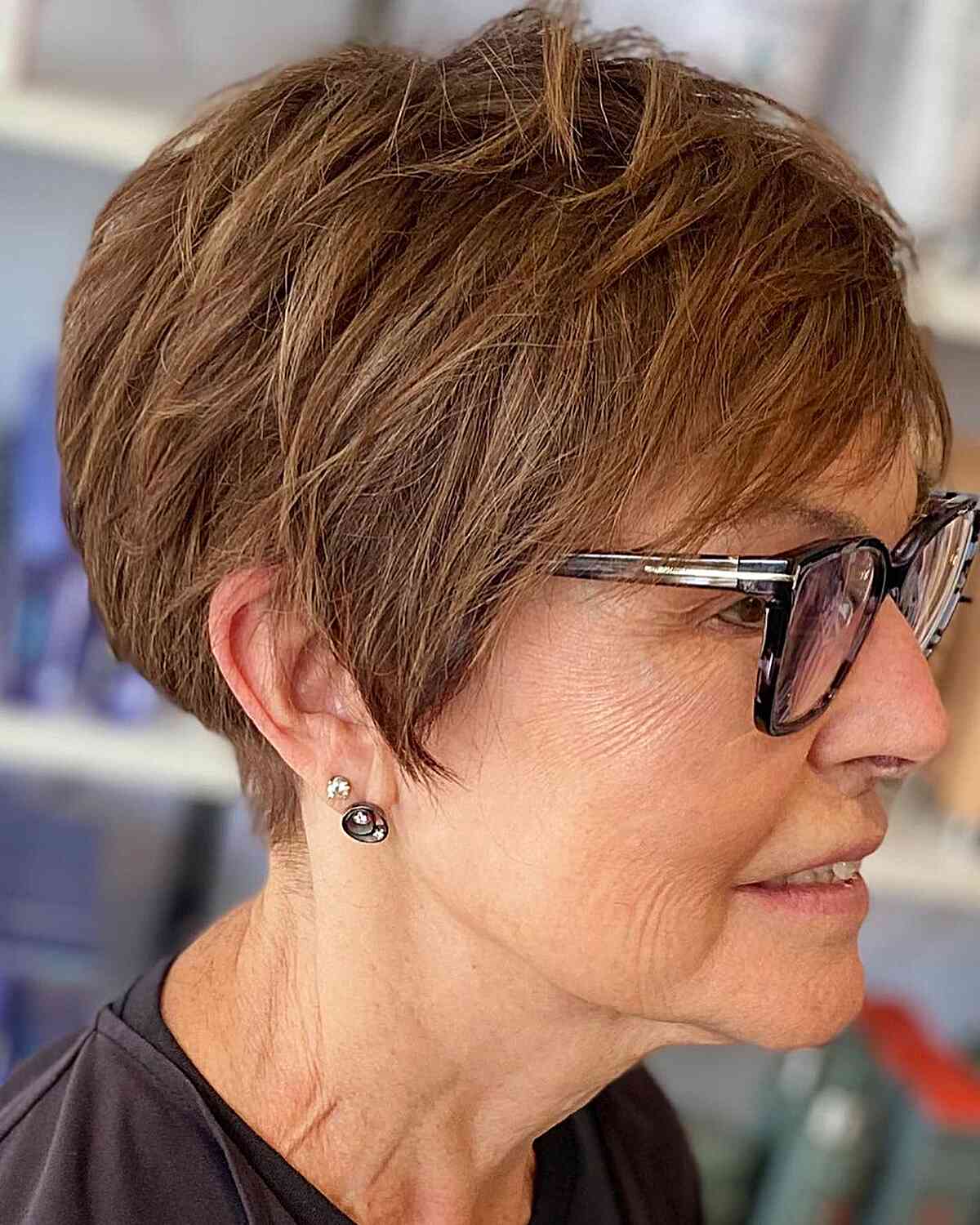 candace fontanez share hairstyles for over 50 with glasses photos