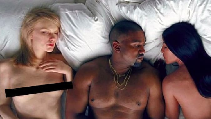 Kanye West Naked Dick teen bed