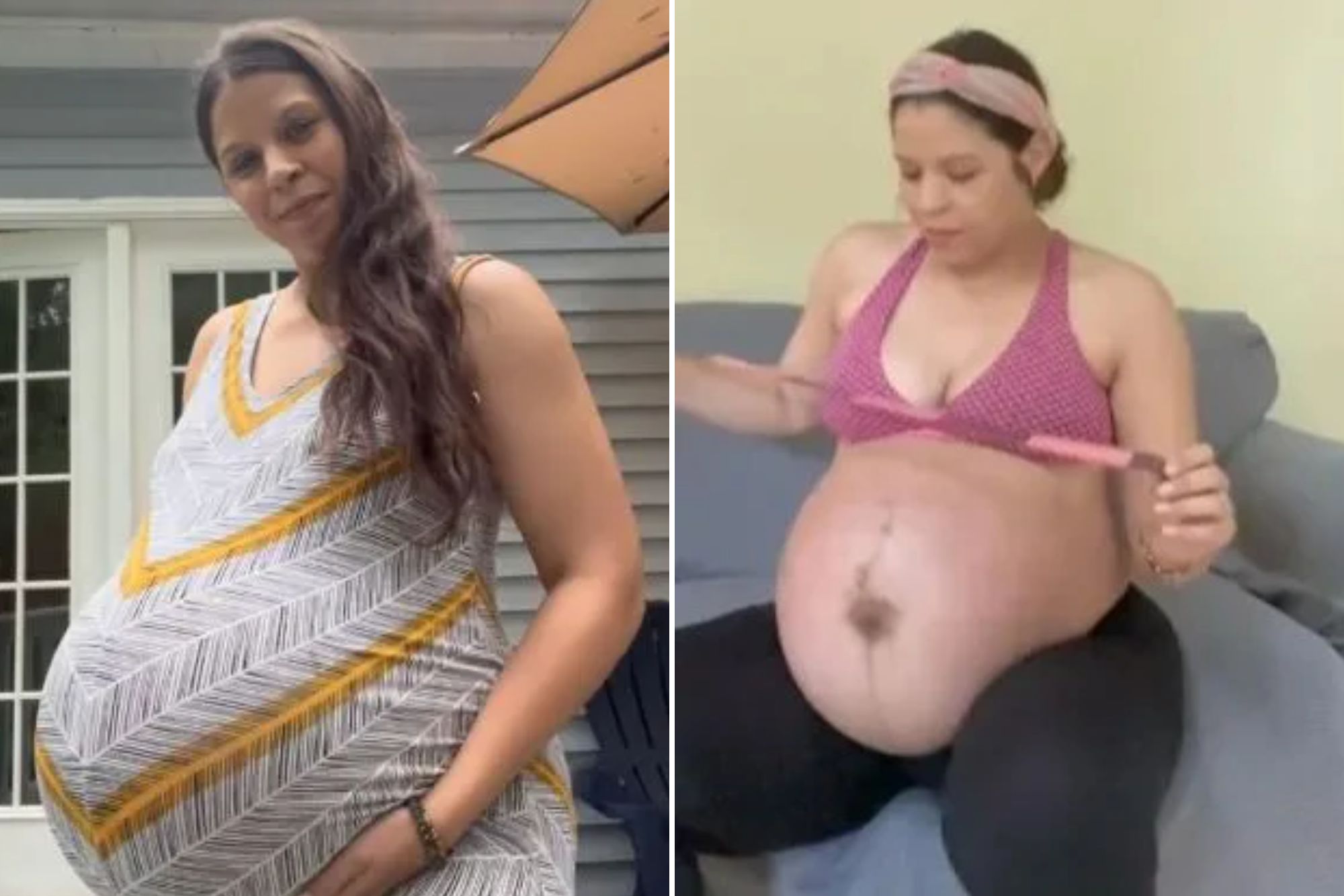 charlene seaman add pregnant with quadruplets belly photo