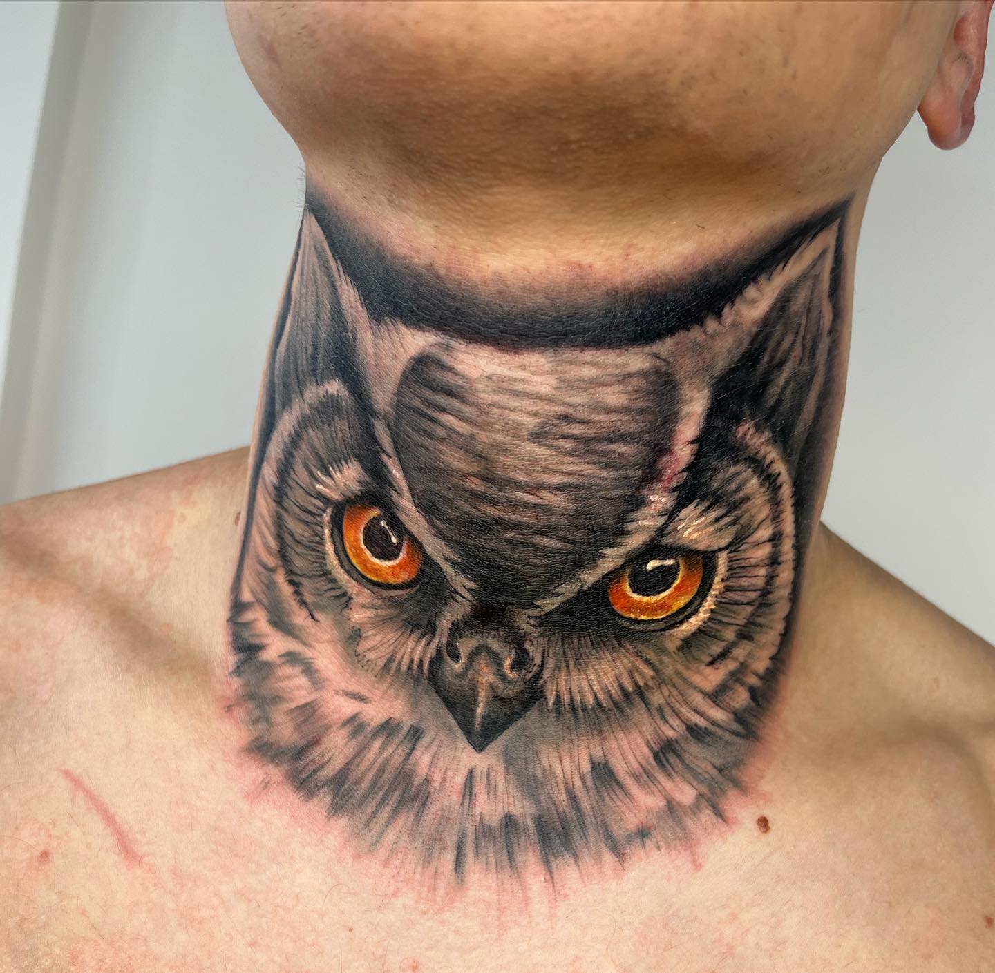 binx medel recommends owl throat tattoo pic