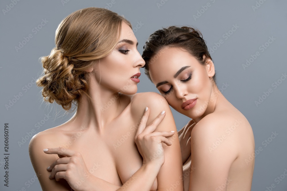 women touching each other