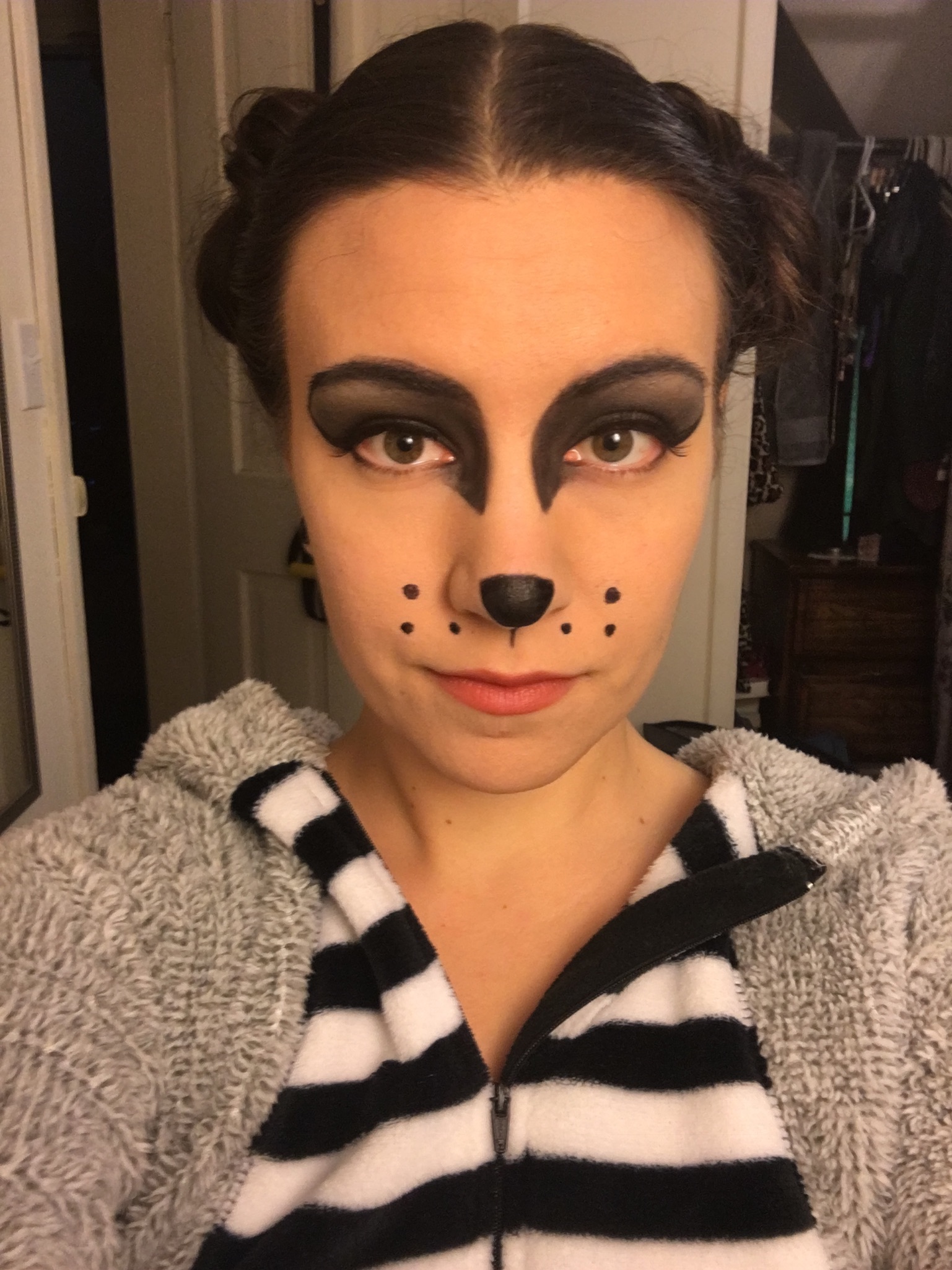 raccoon makeup eyes halloween