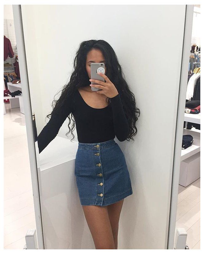 austin tomlinson recommends Denim Mini Skirt Tumblr