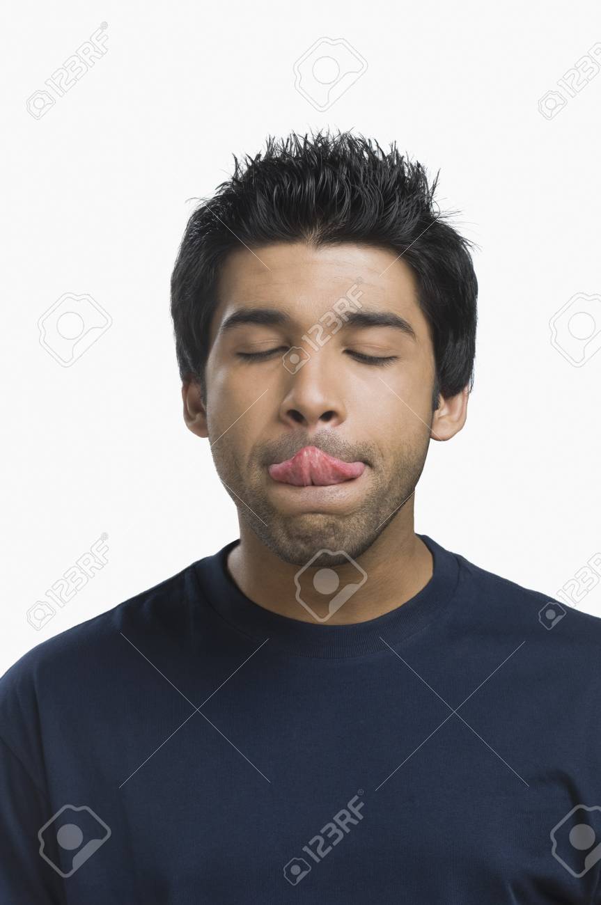 Best of Black guy licking lips