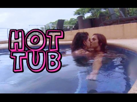 david kew recommends girls kissing in hot tub pic