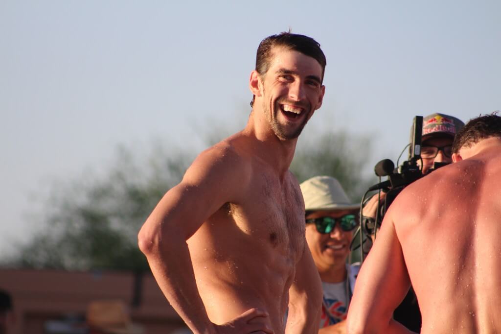 Michael Phelps Nude Pics grips cock