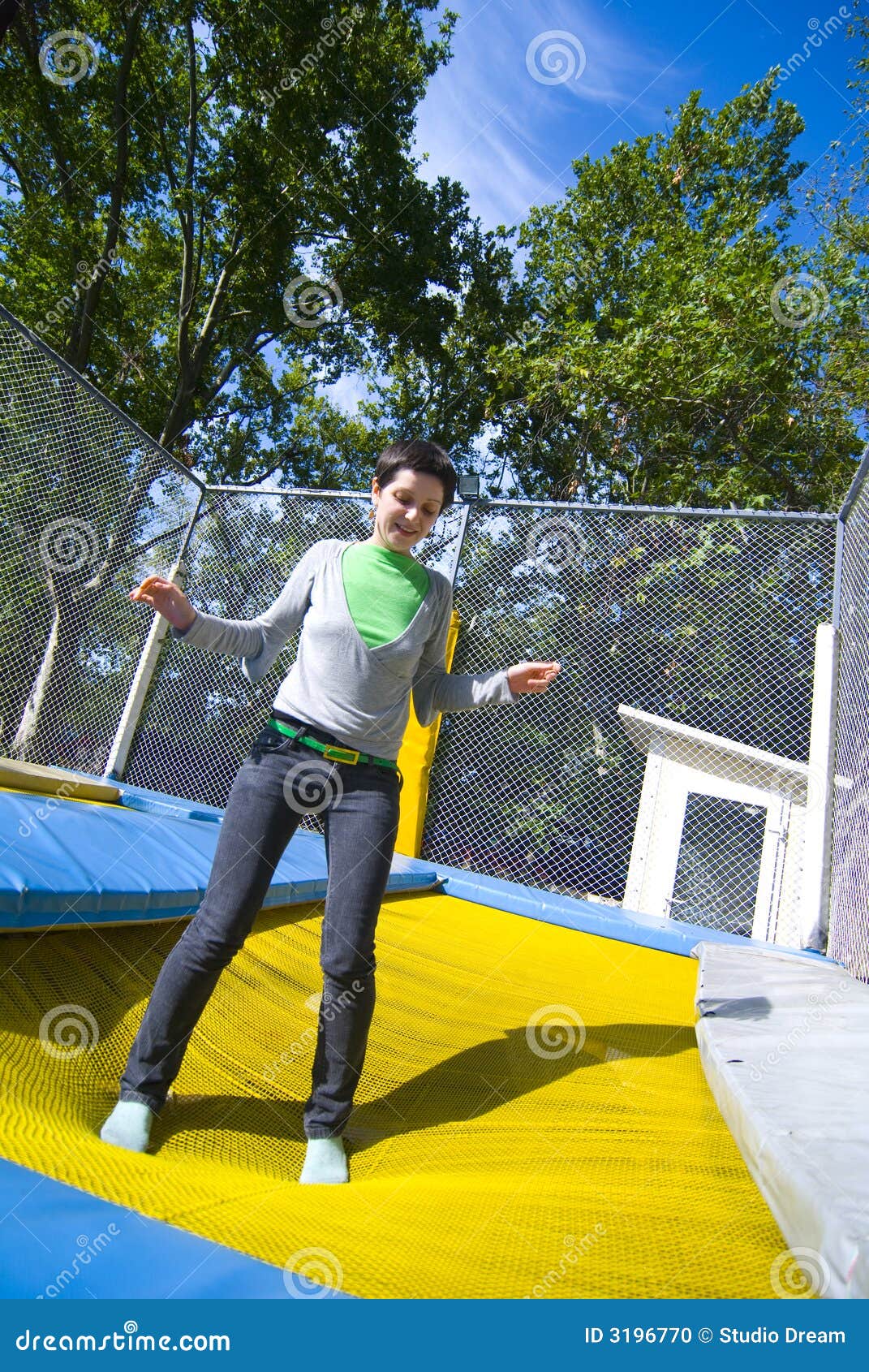 celine tian add women jumping on trampolines photo