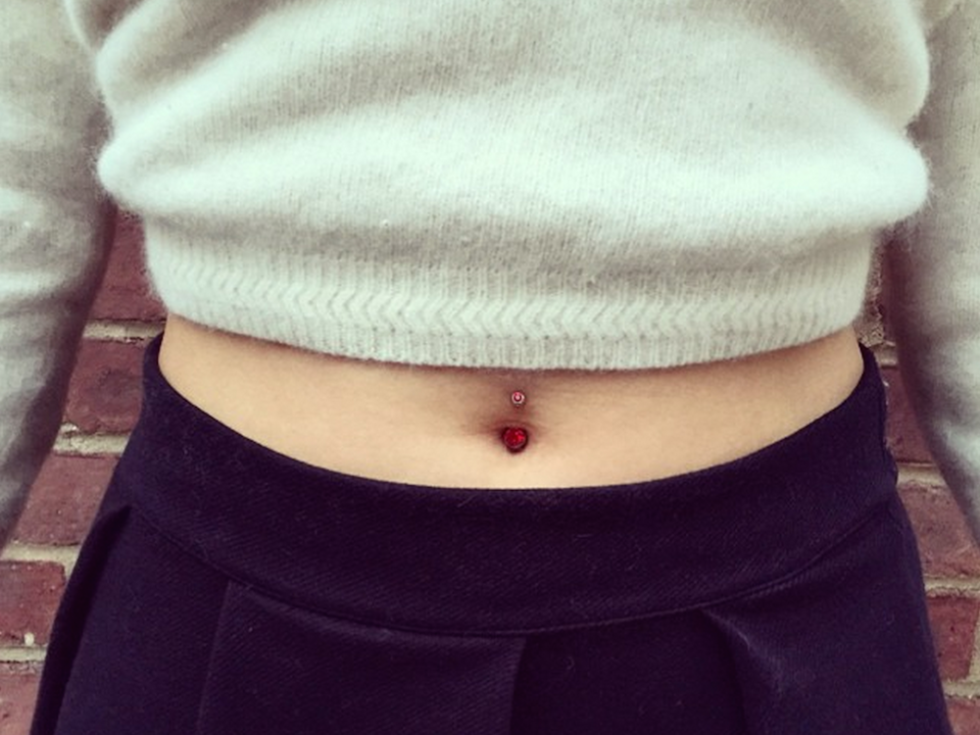 christine tune recommends belly button piercing chubby pic