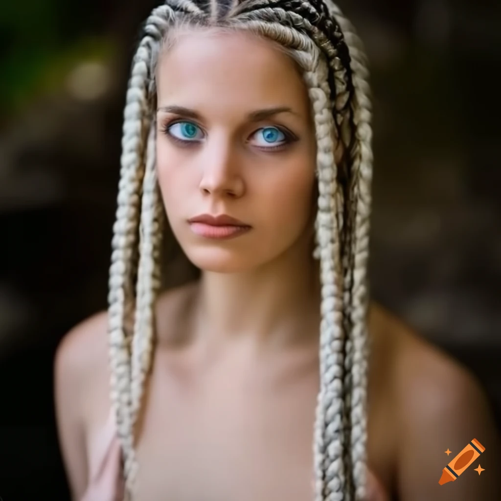 Blonde Girl With Braids nude modeling