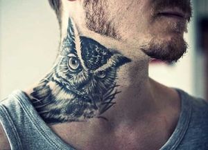 Owl Throat Tattoo r us