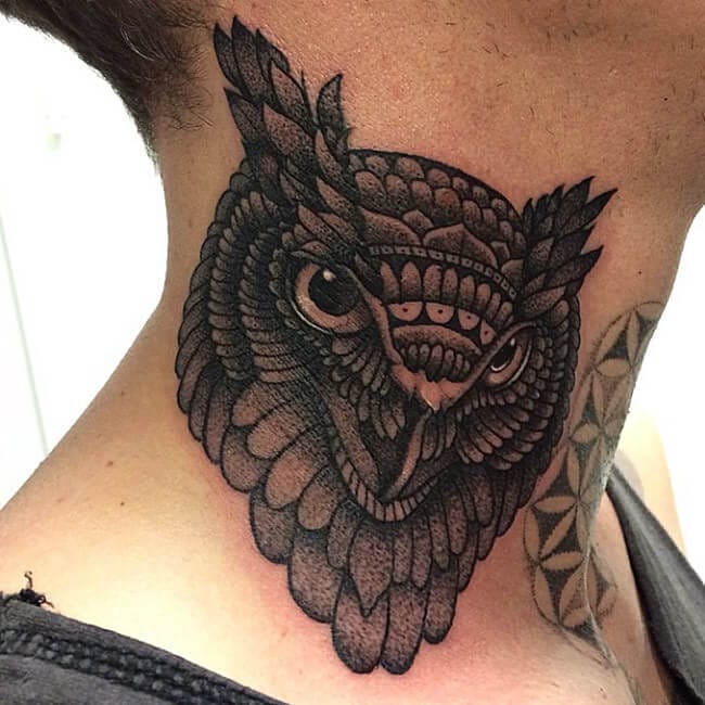 andy tjahyono share owl throat tattoo photos