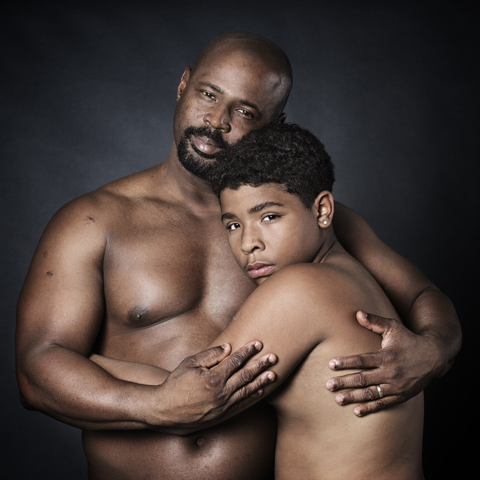 father and son nude