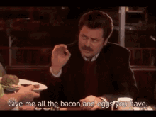 Give Me All The Bacon And Eggs You Have Gif with virgin