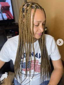 christopher boligao add photo honey blonde box braids on dark skin