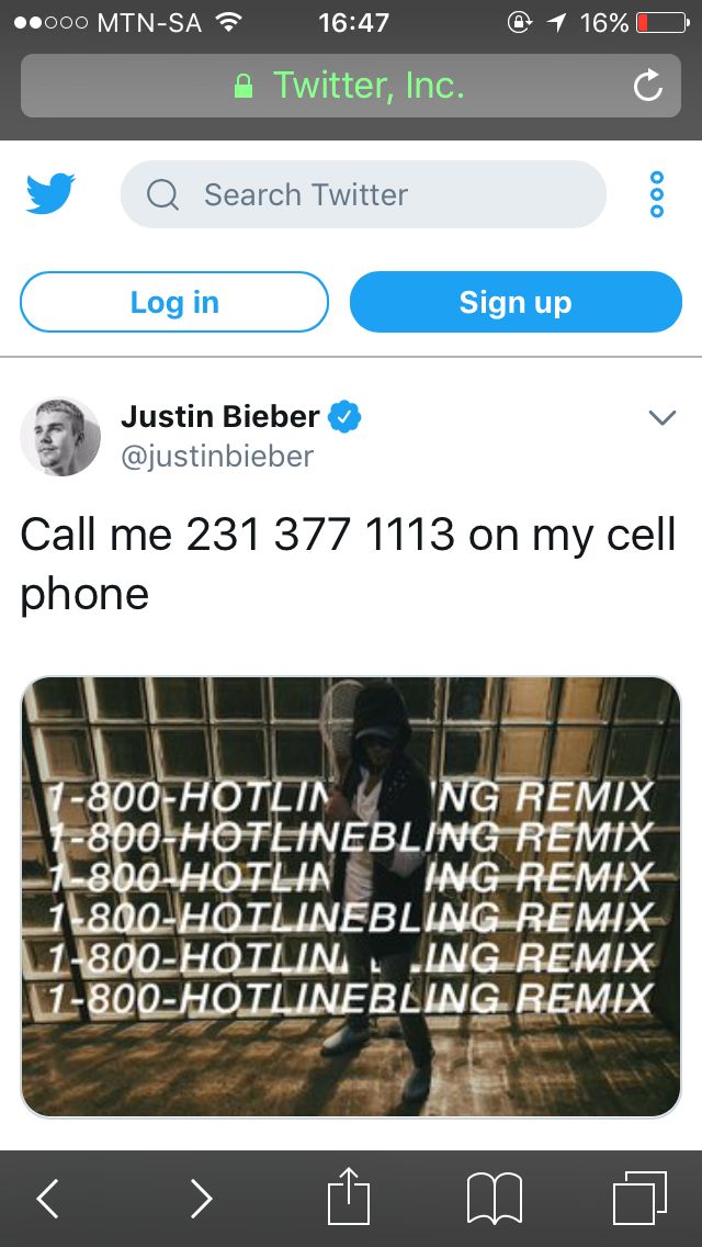 david noga recommends Justin Biebers Number Cell
