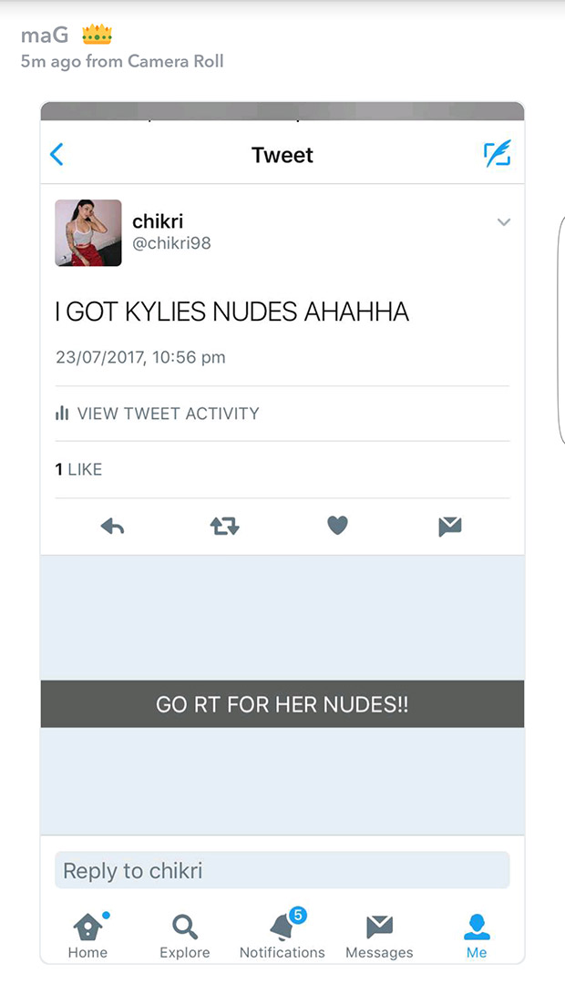 danny connors add kylie jenner snapchat nudes photo