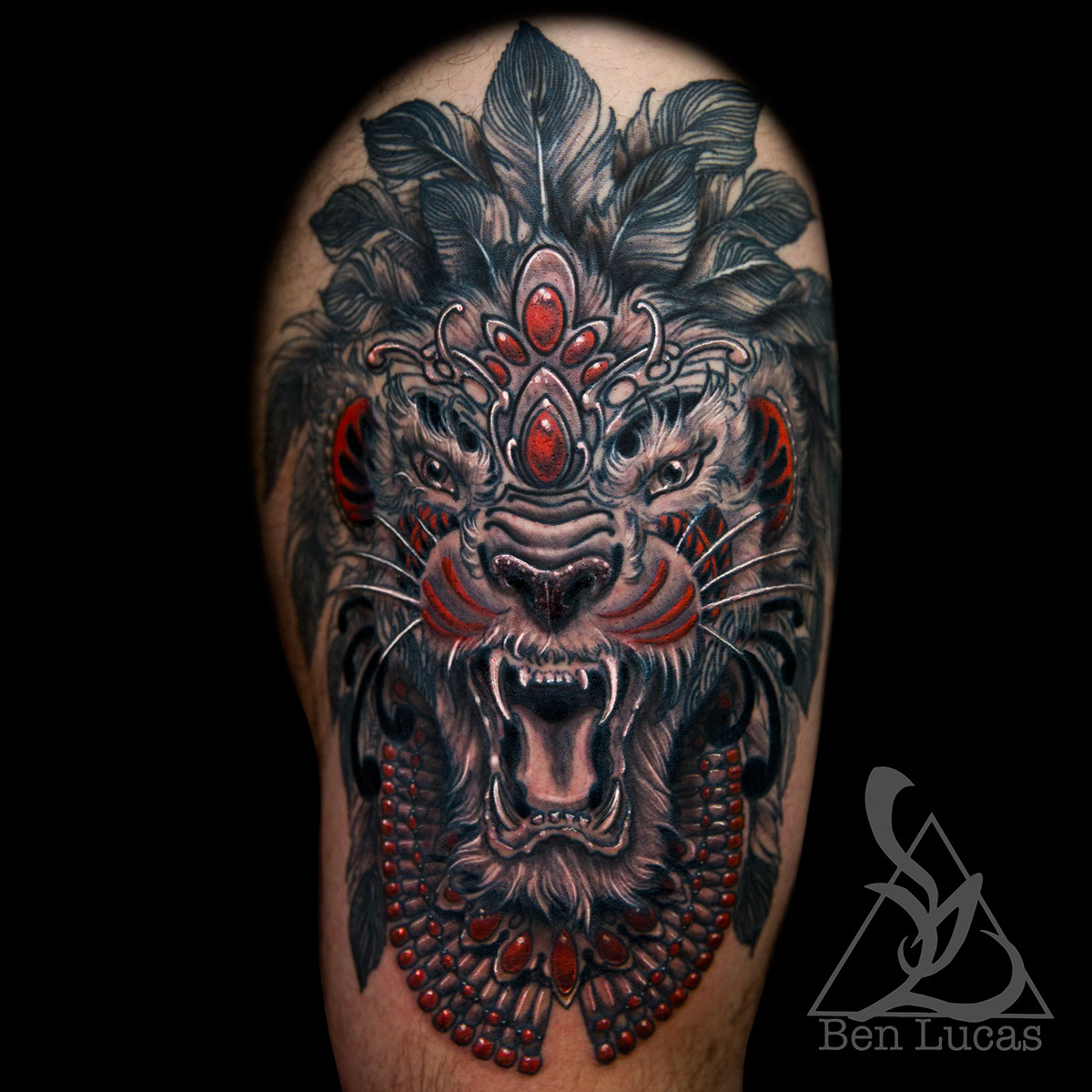 Best of Lion tattoo on thigh