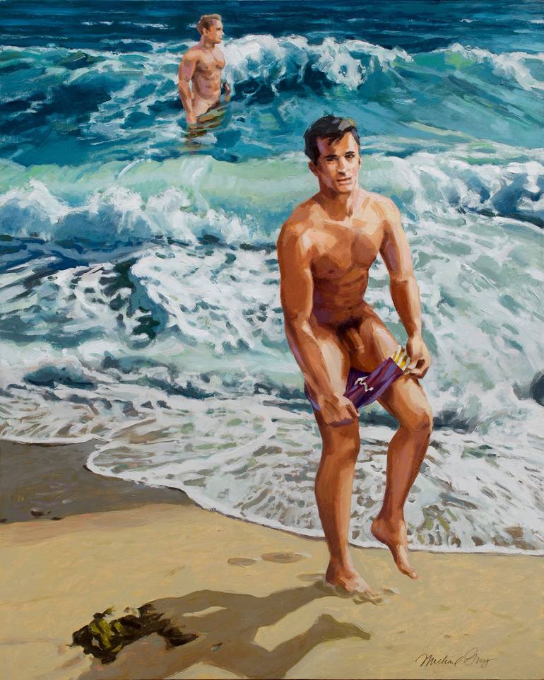 men naked beach