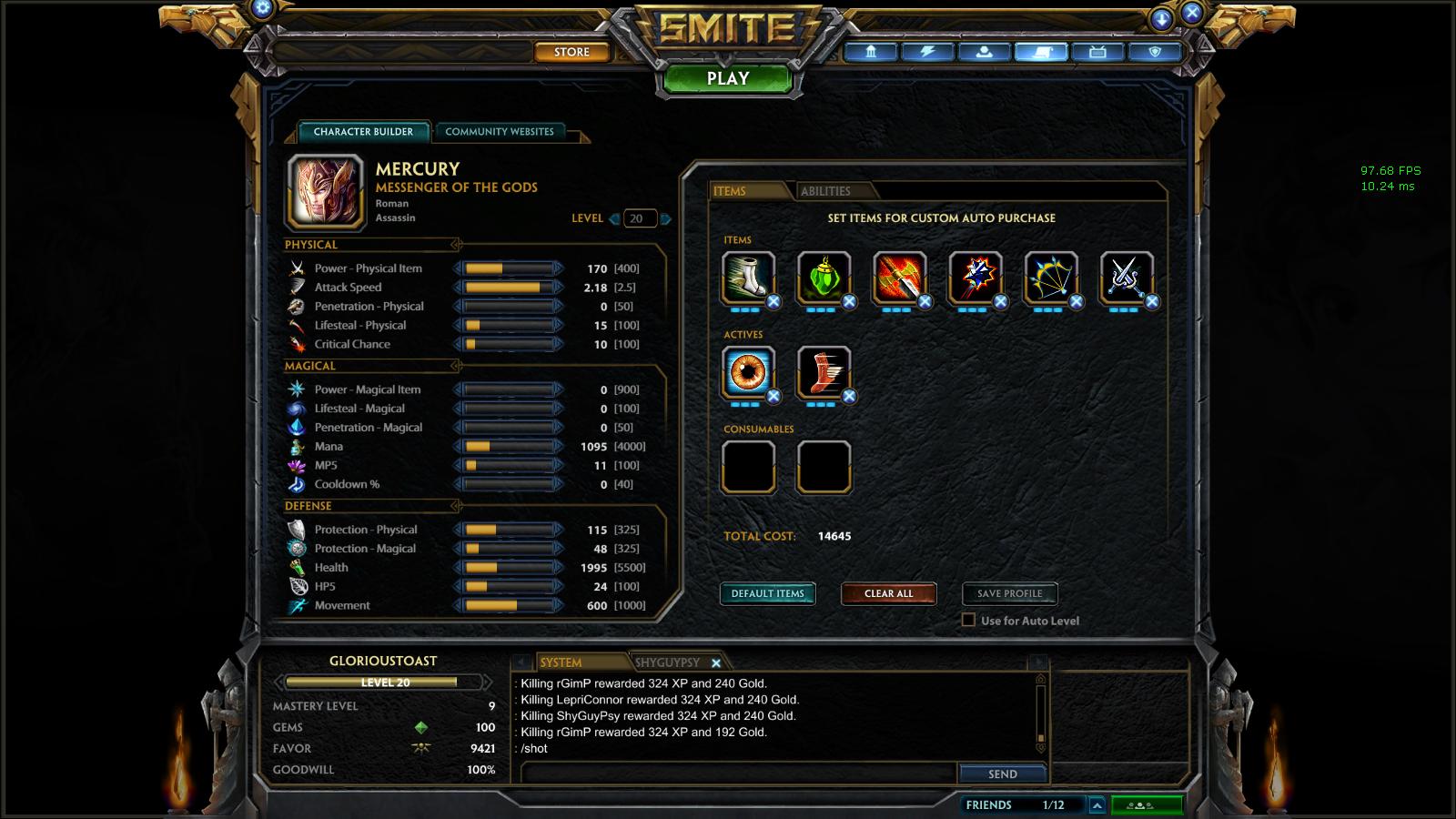 bruce huang recommends Mercury Smite Build