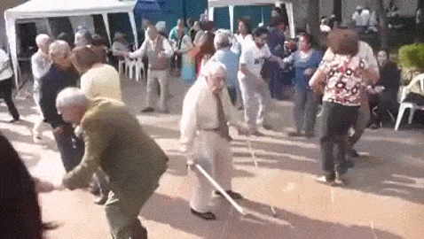 old man shaking cane gif