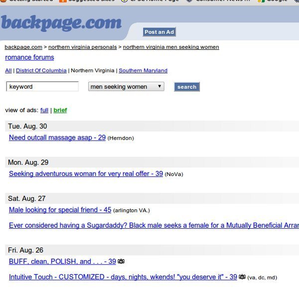 cindy brown jones recommends Southern Maryland Backpage Com